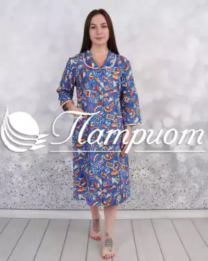 Халат бязь на пуговицах рукав 3/4